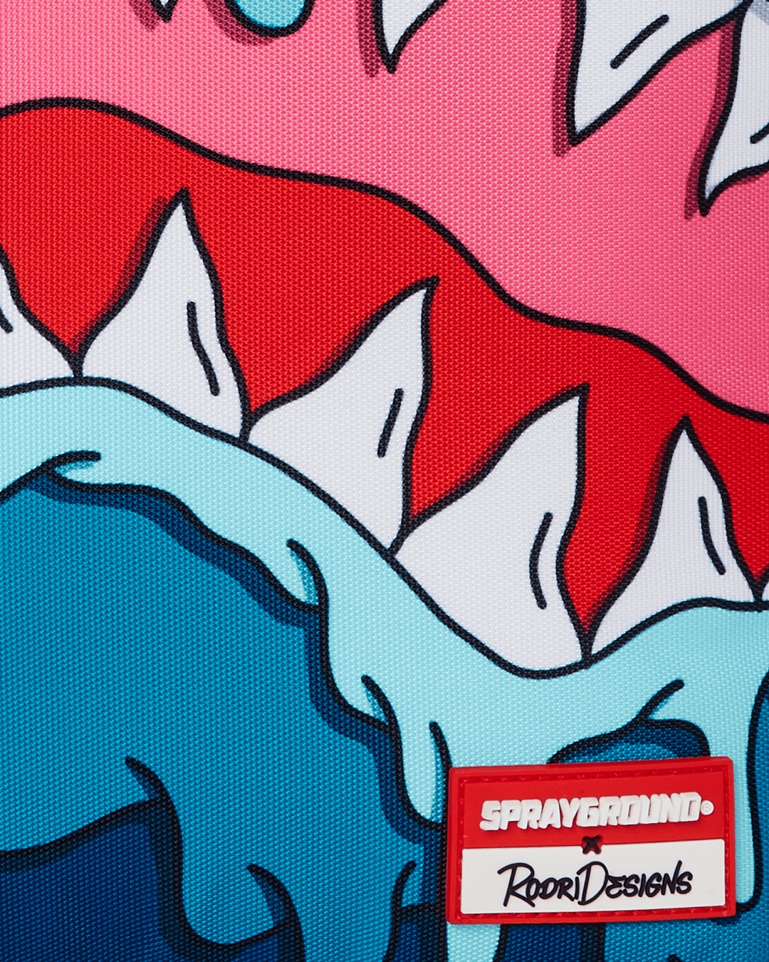SPRAYGROUND JORGE RODRIGUEZ THE ARTIST COLLAB DRIPS SHARKS BACKPACK
