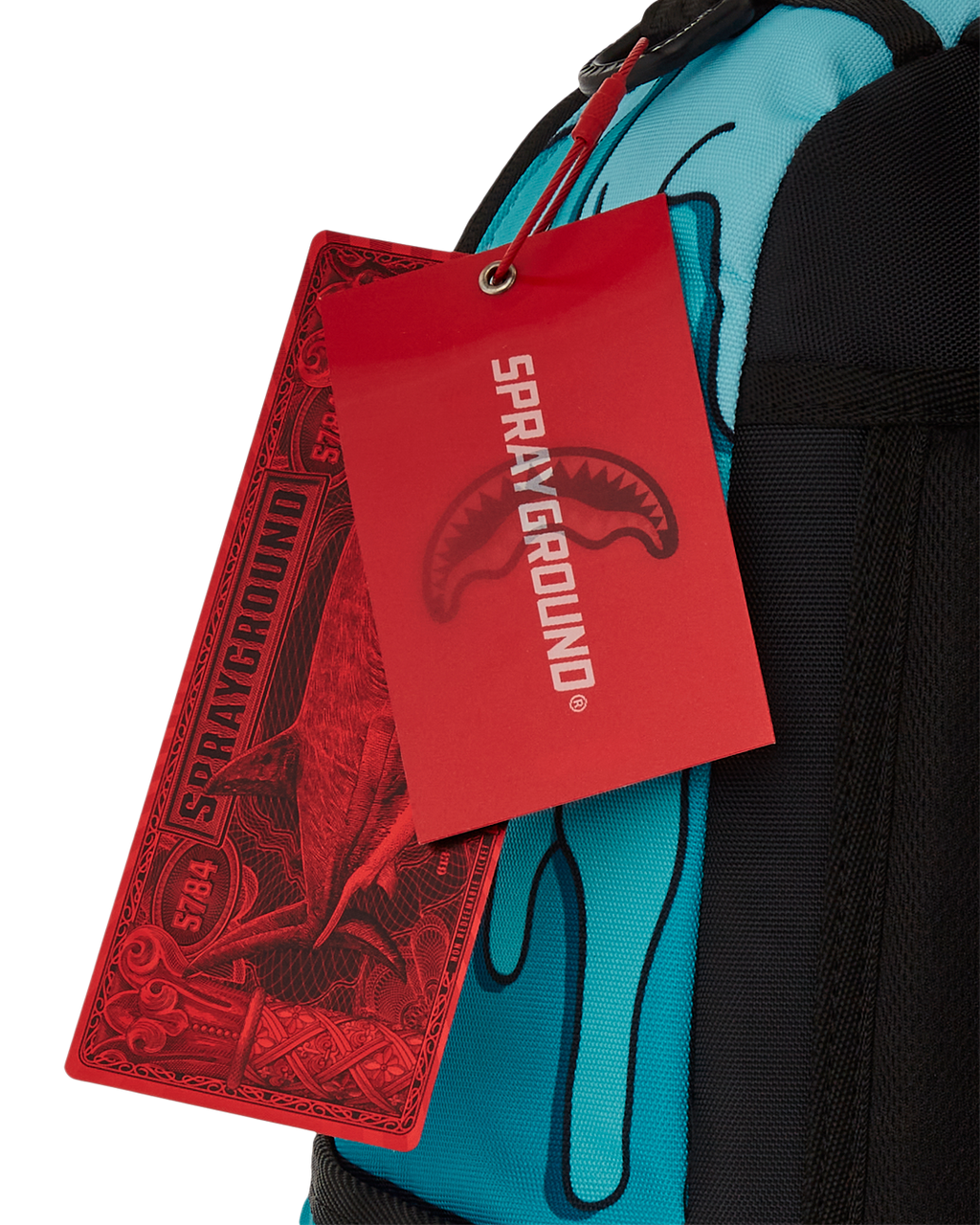 SPRAYGROUND JORGE RODRIGUEZ THE ARTIST COLLAB DRIPS SHARKS BACKPACK