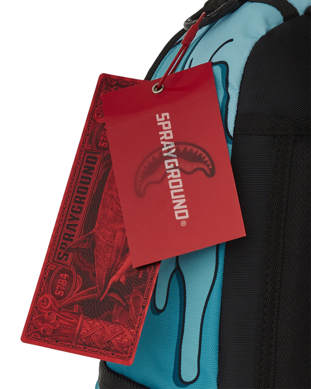 SPRAYGROUND JORGE RODRIGUEZ THE ARTIST COLLAB DRIPS SHARKS BACKPACK