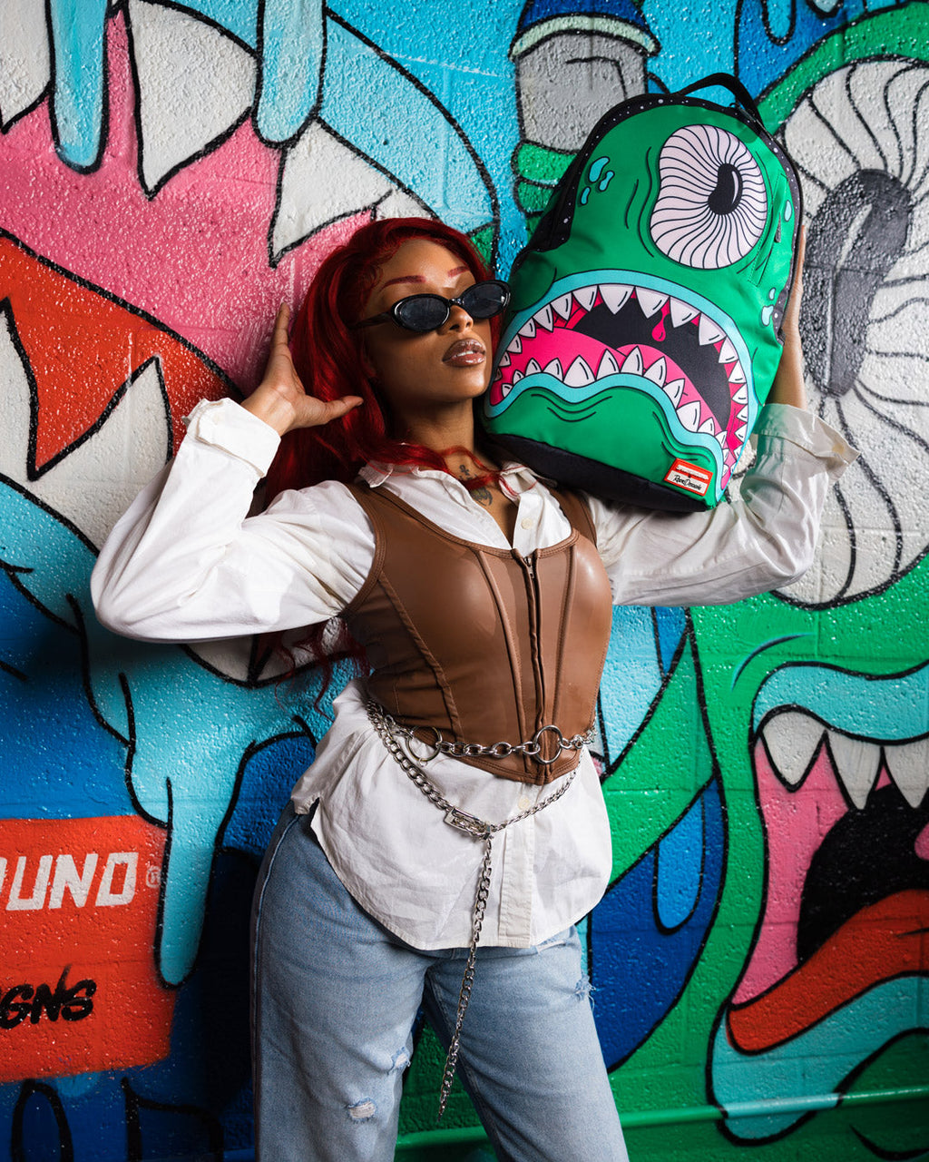 SPRAYGROUND JORGE RODRIGUEZ THE ARTIST COLLAB BOB SHARK BACKPACK