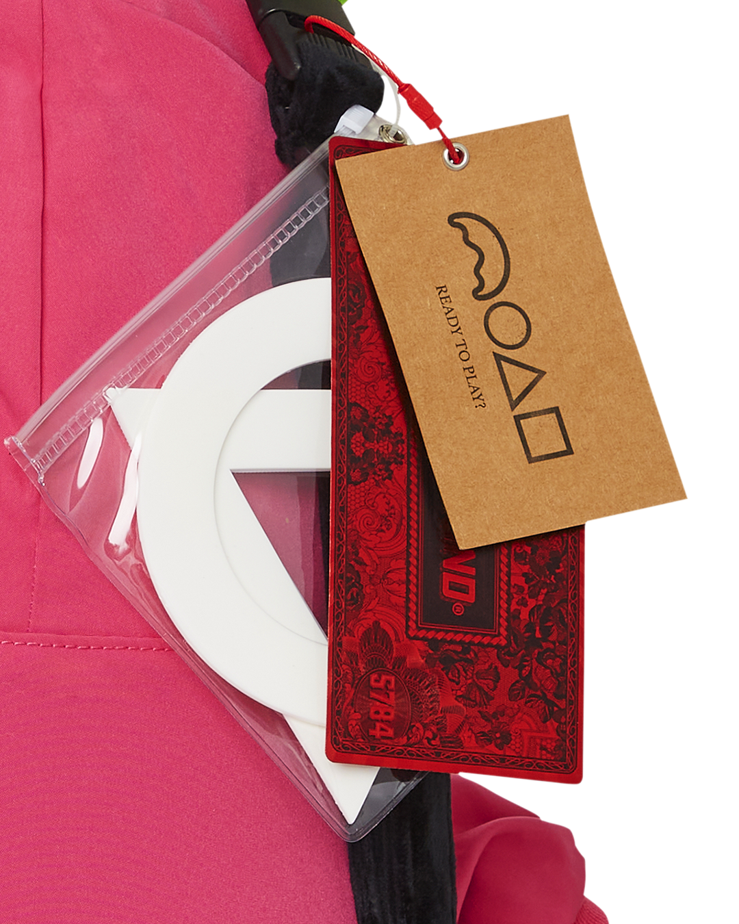 SPRAYGROUND SQUID GAME COLLAB PINK SOLDIERS BEAR BACKPACK