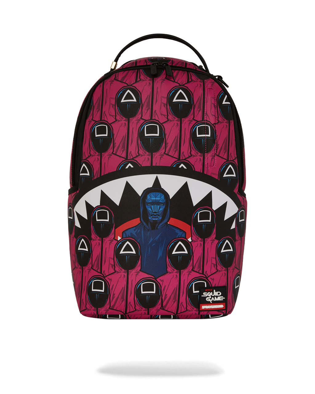 SPRAYGROUND SQUID GAME COLLAB FRONT MAN & PINK GUARD SHARKS BACKPACK