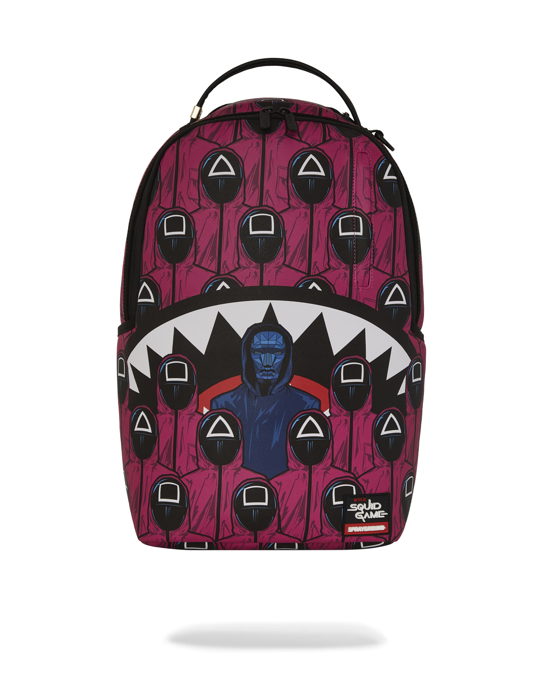 SPRAYGROUND SQUID GAME COLLAB FRONT MAN & PINK GUARD SHARKS BACKPACK