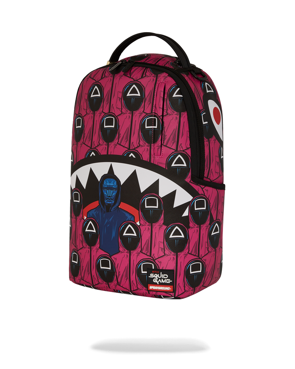 SPRAYGROUND SQUID GAME COLLAB FRONT MAN & PINK GUARD SHARKS BACKPACK