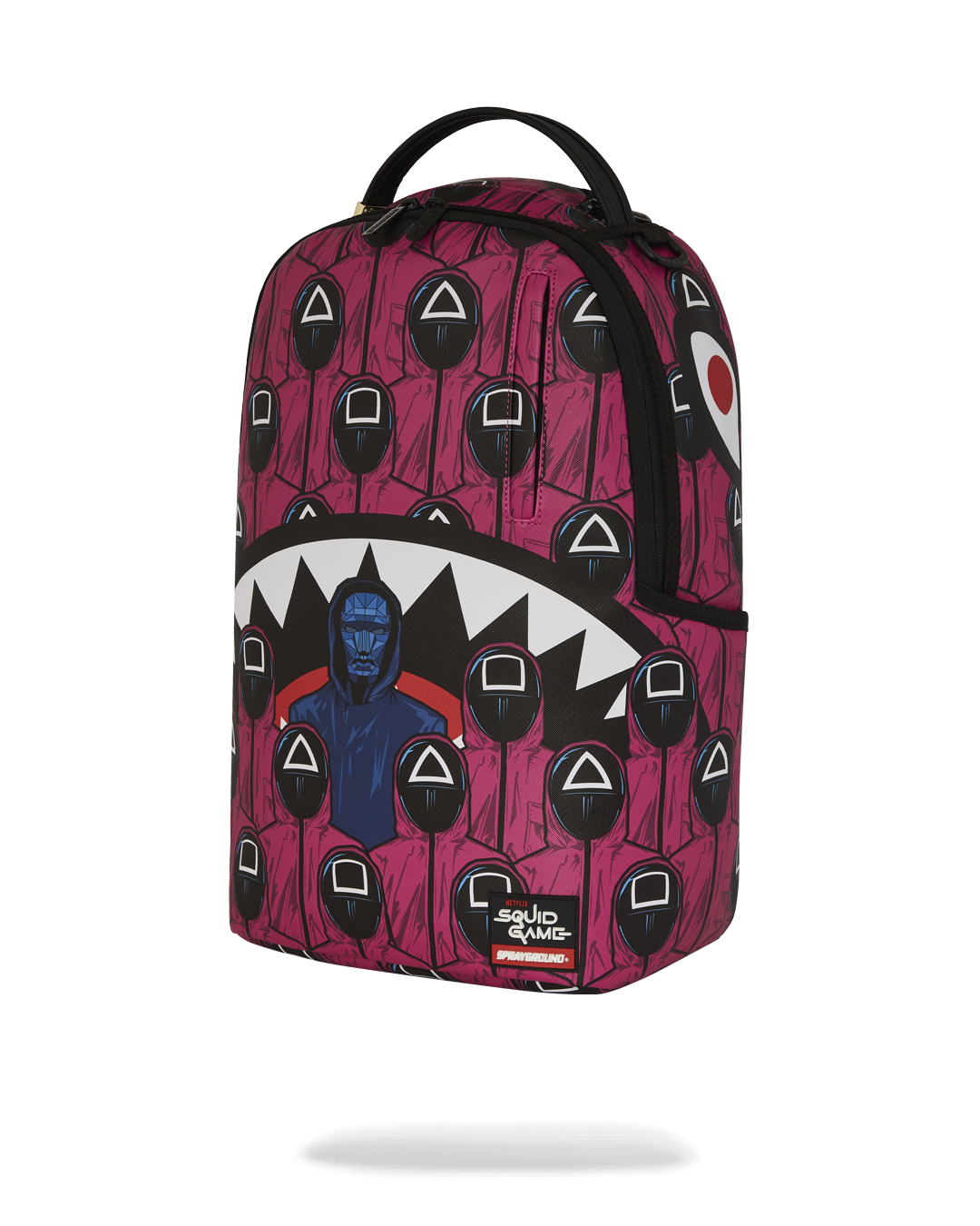 SPRAYGROUND SQUID GAME COLLAB FRONT MAN & PINK GUARD SHARKS BACKPACK