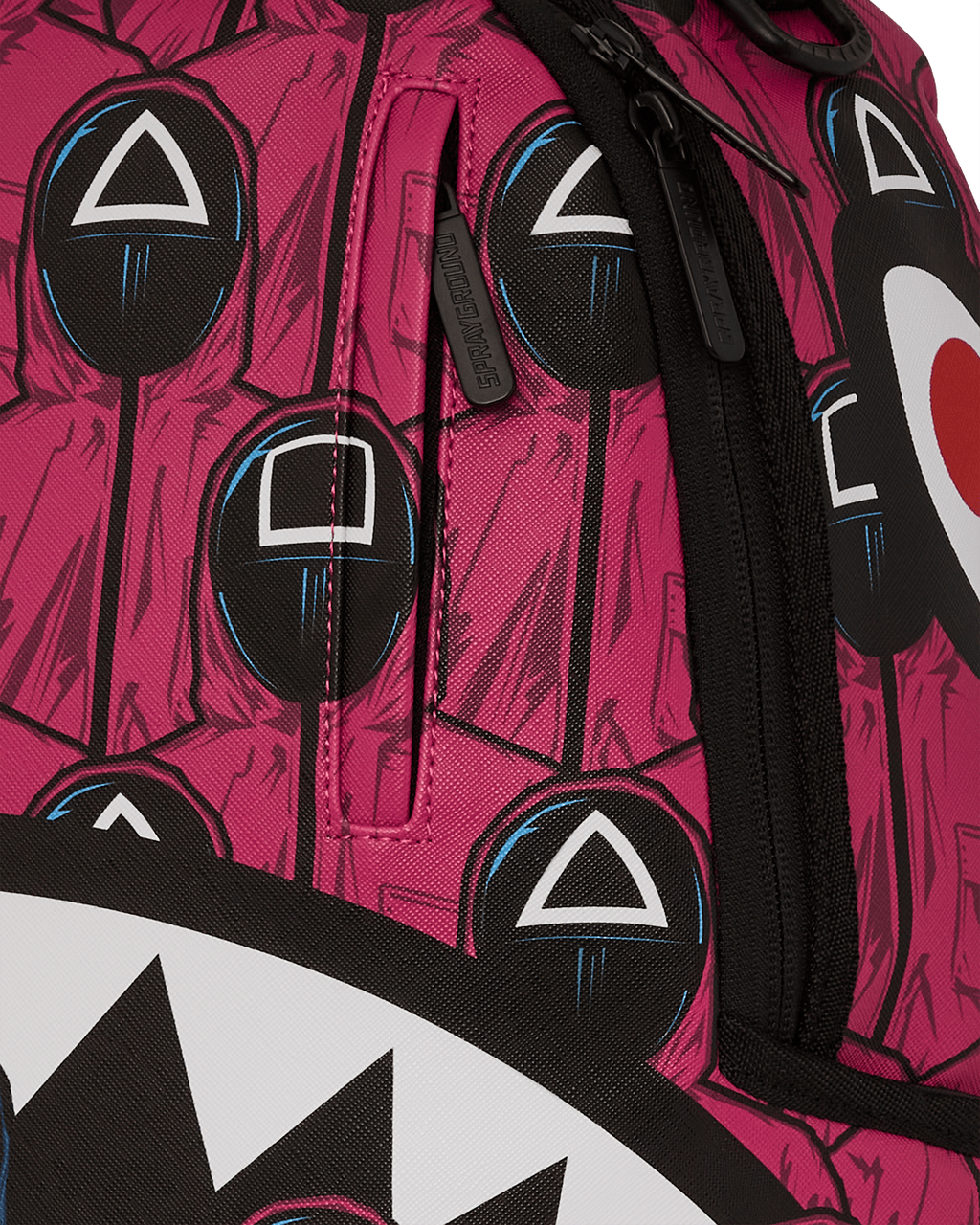 SPRAYGROUND SQUID GAME COLLAB FRONT MAN & PINK GUARD SHARKS BACKPACK