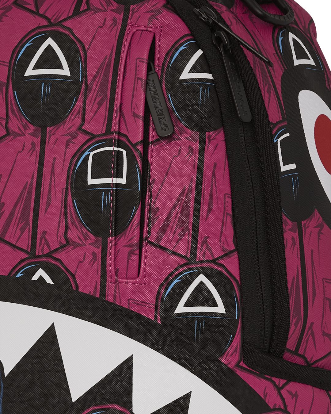 SPRAYGROUND SQUID GAME COLLAB FRONT MAN & PINK GUARD SHARKS BACKPACK