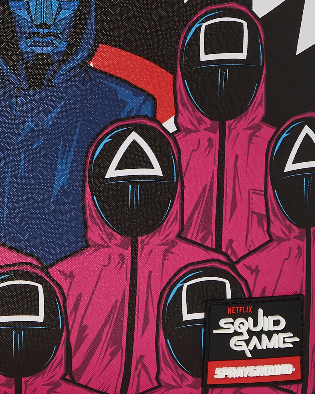 SPRAYGROUND SQUID GAME COLLAB FRONT MAN & PINK GUARD SHARKS BACKPACK
