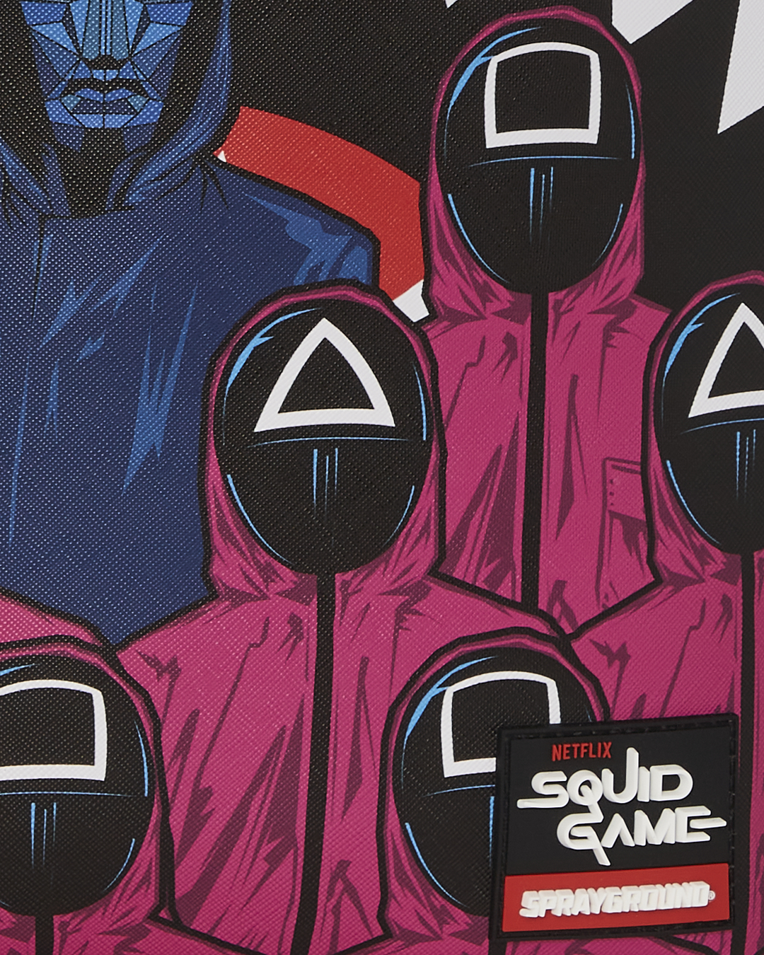 SPRAYGROUND SQUID GAME COLLAB FRONT MAN & PINK GUARD SHARKS BACKPACK