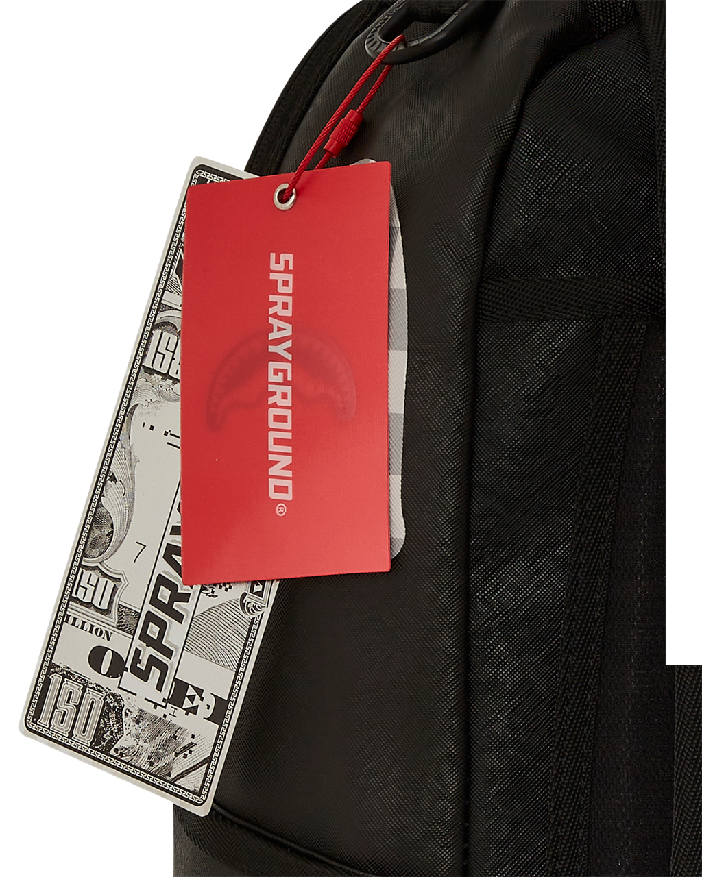 SPRAYGROUND SHARK CENTRAL CREAM BLACK CHECK BACKPACK