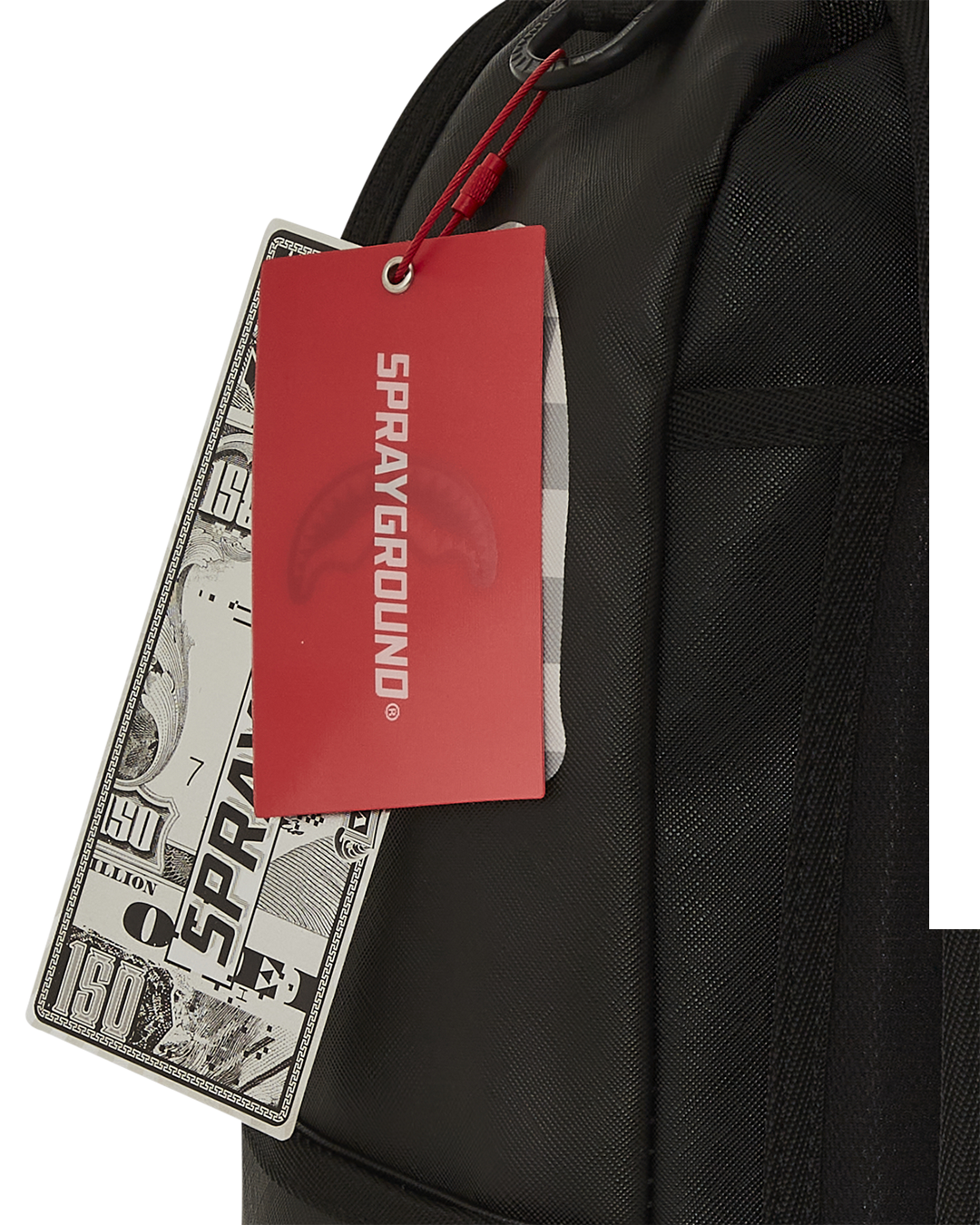 SPRAYGROUND SHARK CENTRAL CREAM BLACK CHECK BACKPACK