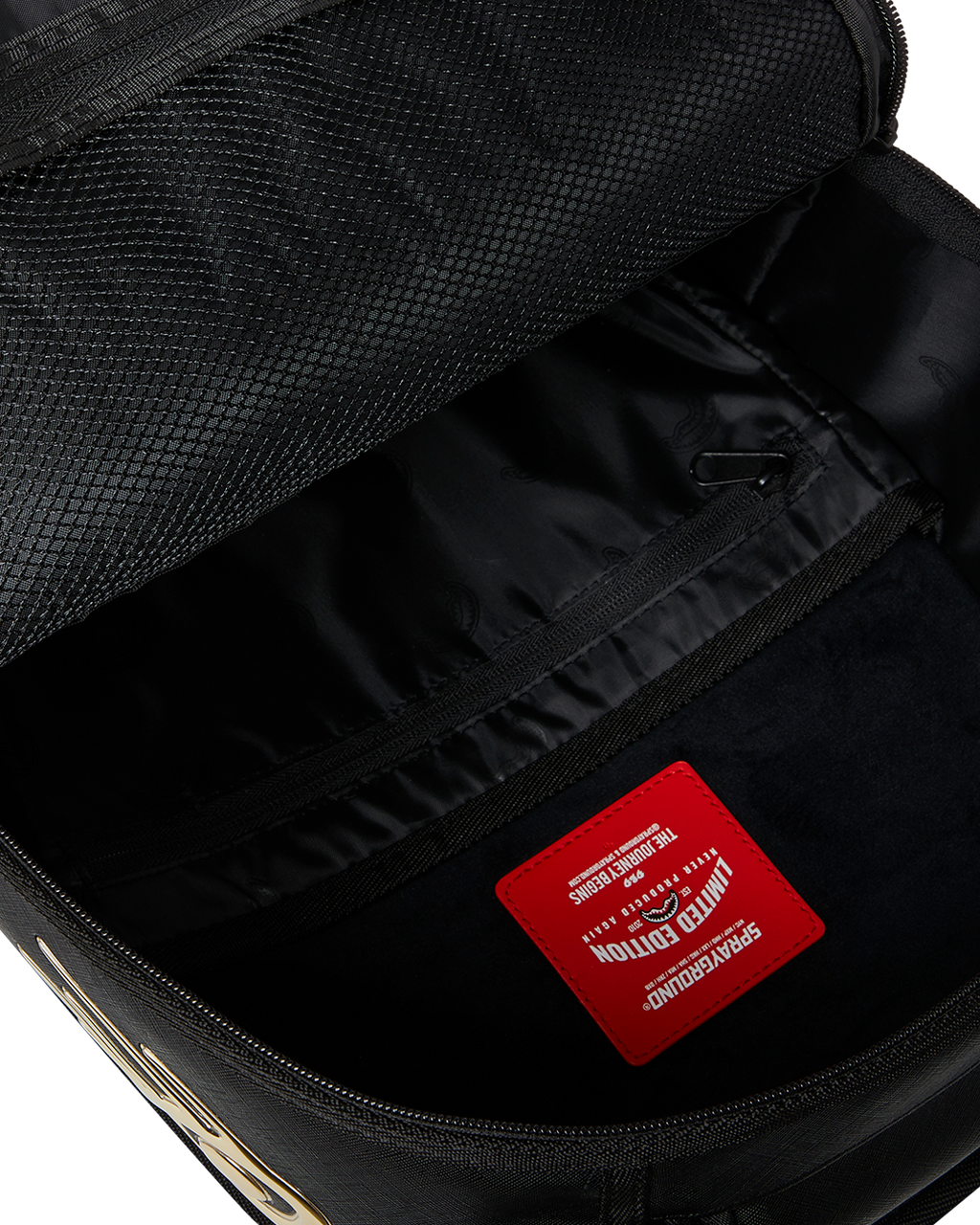 SPRAYGROUND GOLDHEART SHARK DRIP BACKPACK