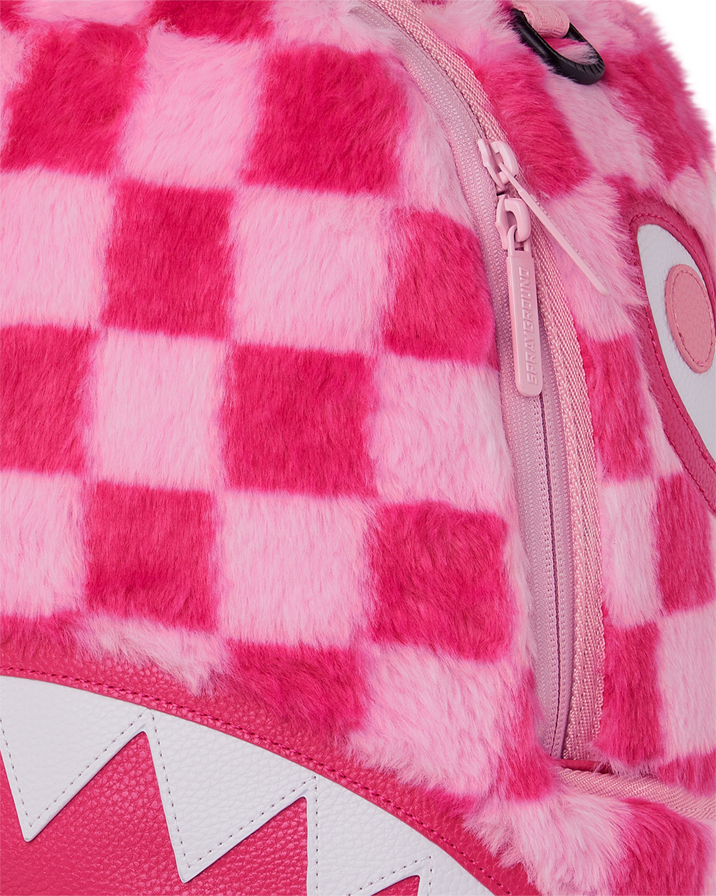 SPRAYGROUND FURZILLA SHARK (PINK CHECK) BACKPACK