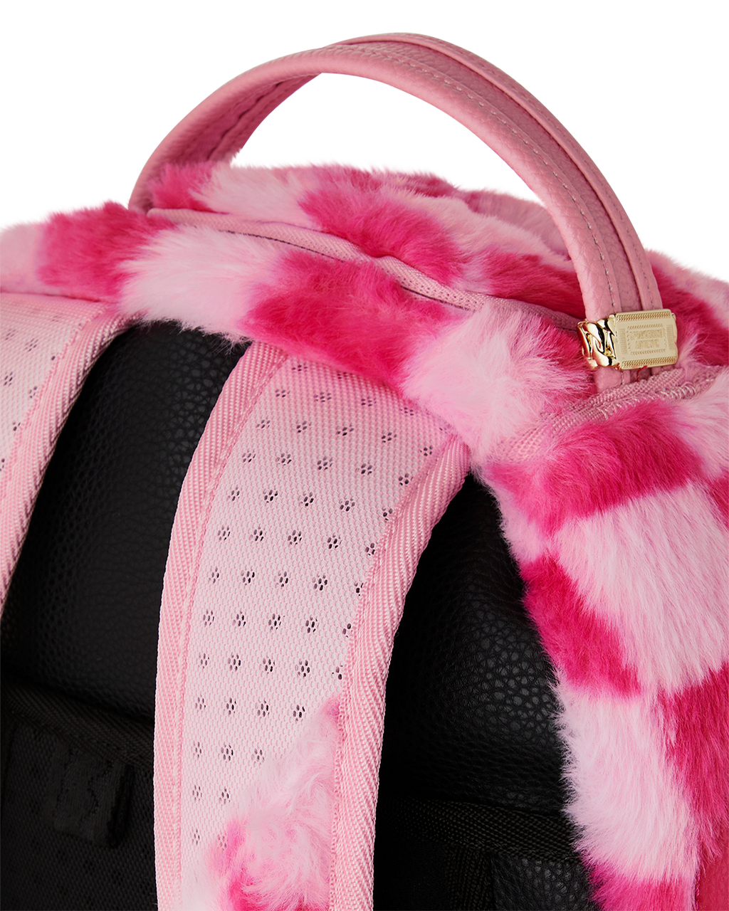 SPRAYGROUND FURZILLA SHARK (PINK CHECK) BACKPACK