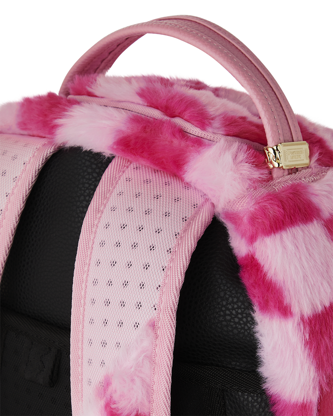 SPRAYGROUND FURZILLA SHARK (PINK CHECK) BACKPACK