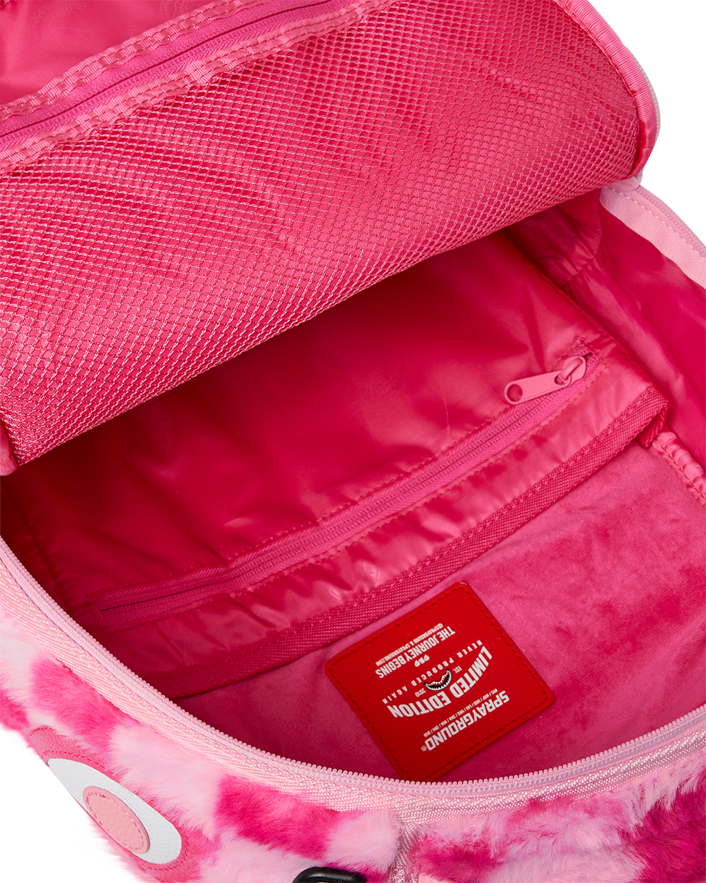 SPRAYGROUND FURZILLA SHARK (PINK CHECK) BACKPACK