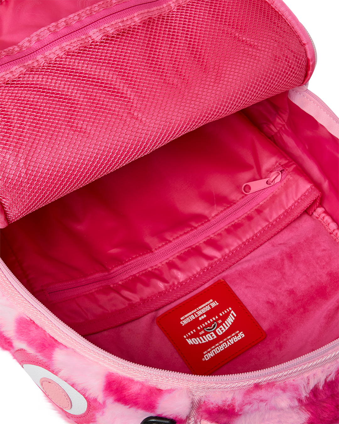SPRAYGROUND FURZILLA SHARK (PINK CHECK) BACKPACK