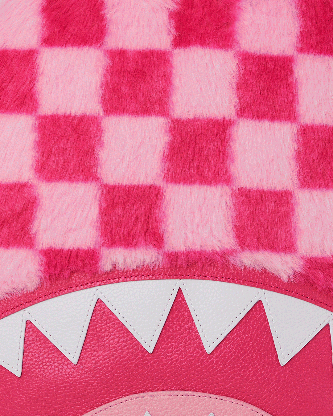 SPRAYGROUND FURZILLA SHARK (PINK CHECK) BACKPACK