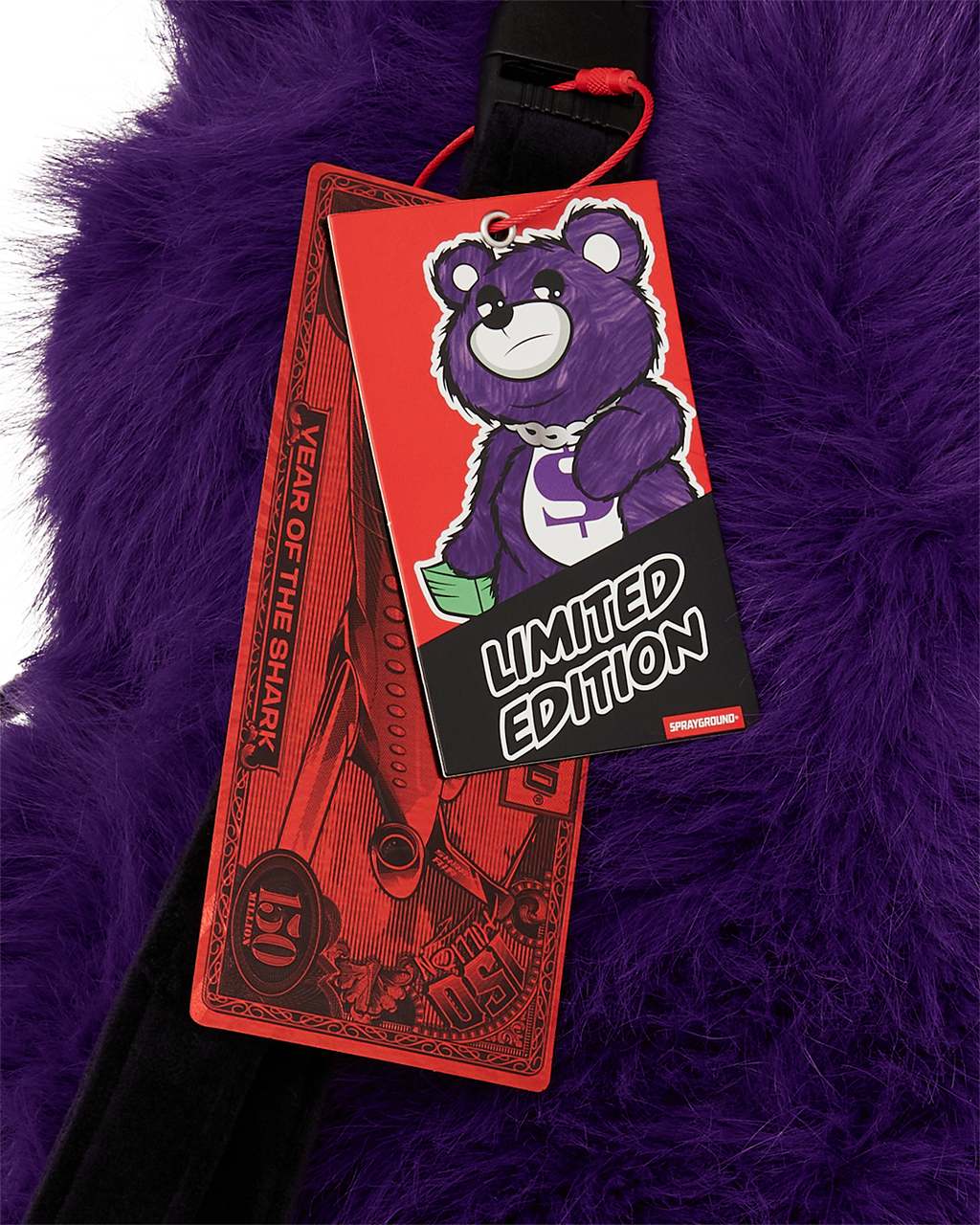 SPRAYGROUND FURZILLA SHARK (PURP) MONEYBEAR BACKPACK