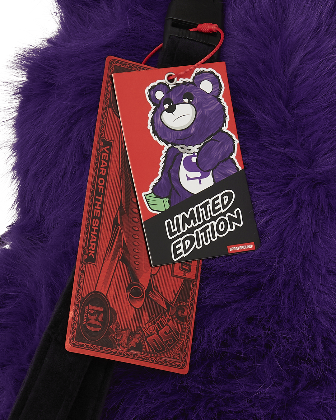 SPRAYGROUND FURZILLA SHARK (PURP) MONEYBEAR BACKPACK