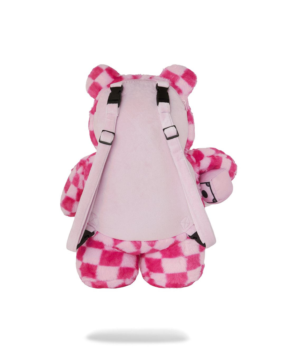 SPRAYGROUND FURZILLA SHARK (PINK CHECK) MONEYBEAR BACKPACK