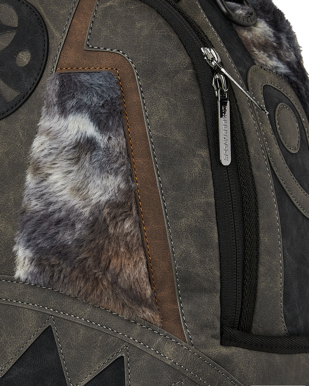 SPRAYGROUND FOUNDATION DAYS FUR COAT SHARK BACKPACK