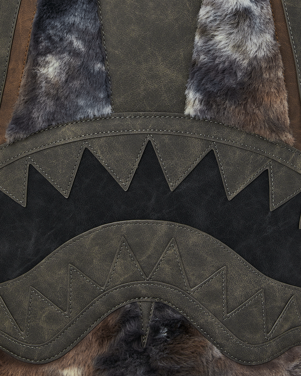 SPRAYGROUND FOUNDATION DAYS FUR COAT SHARK BACKPACK