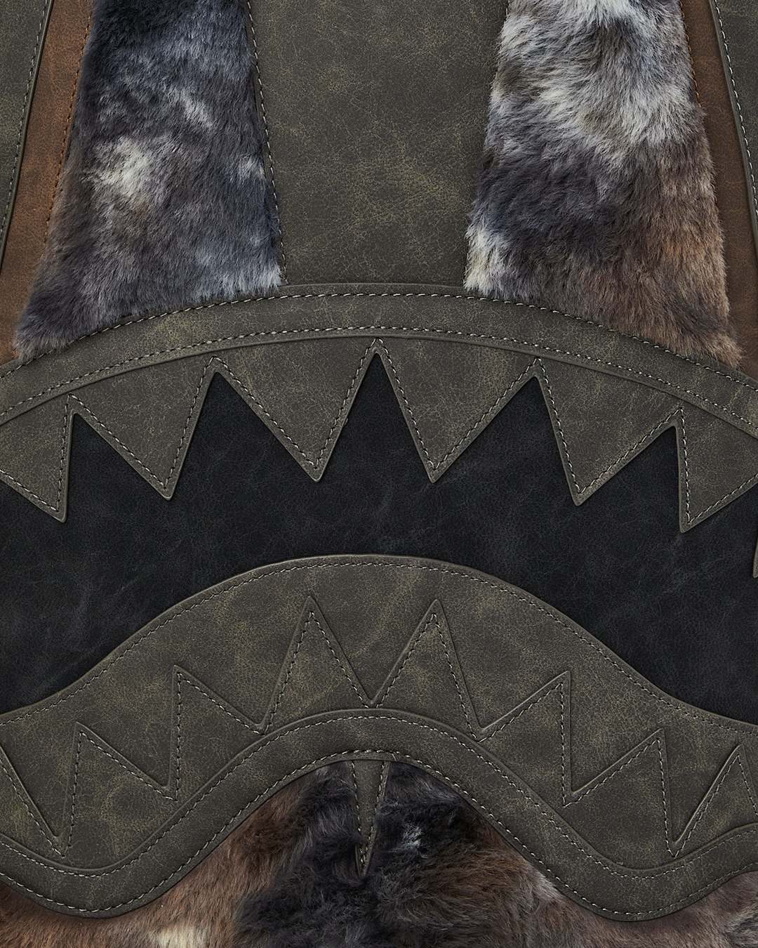 SPRAYGROUND FOUNDATION DAYS FUR COAT SHARK BACKPACK