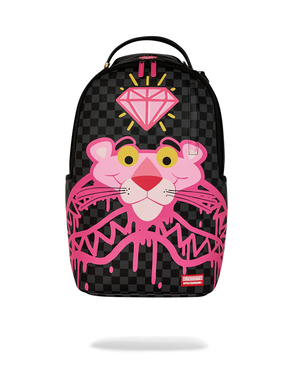 SPRAYGROUND PINK PANTHER DIAMOND SHARK BACKPACK
