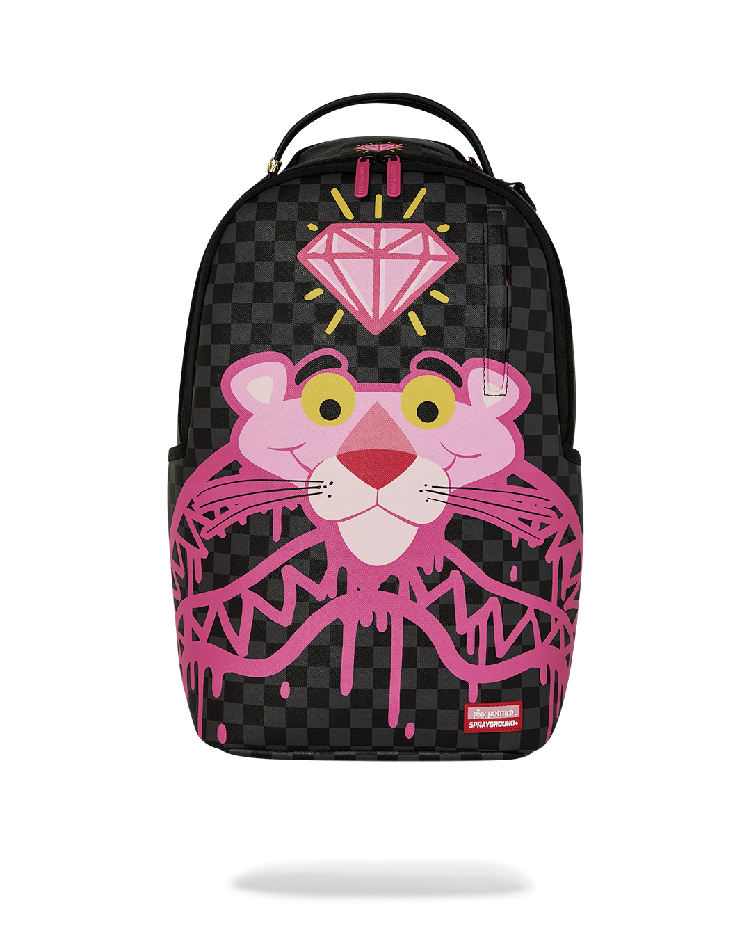 SPRAYGROUND PINK PANTHER DIAMOND SHARK BACKPACK