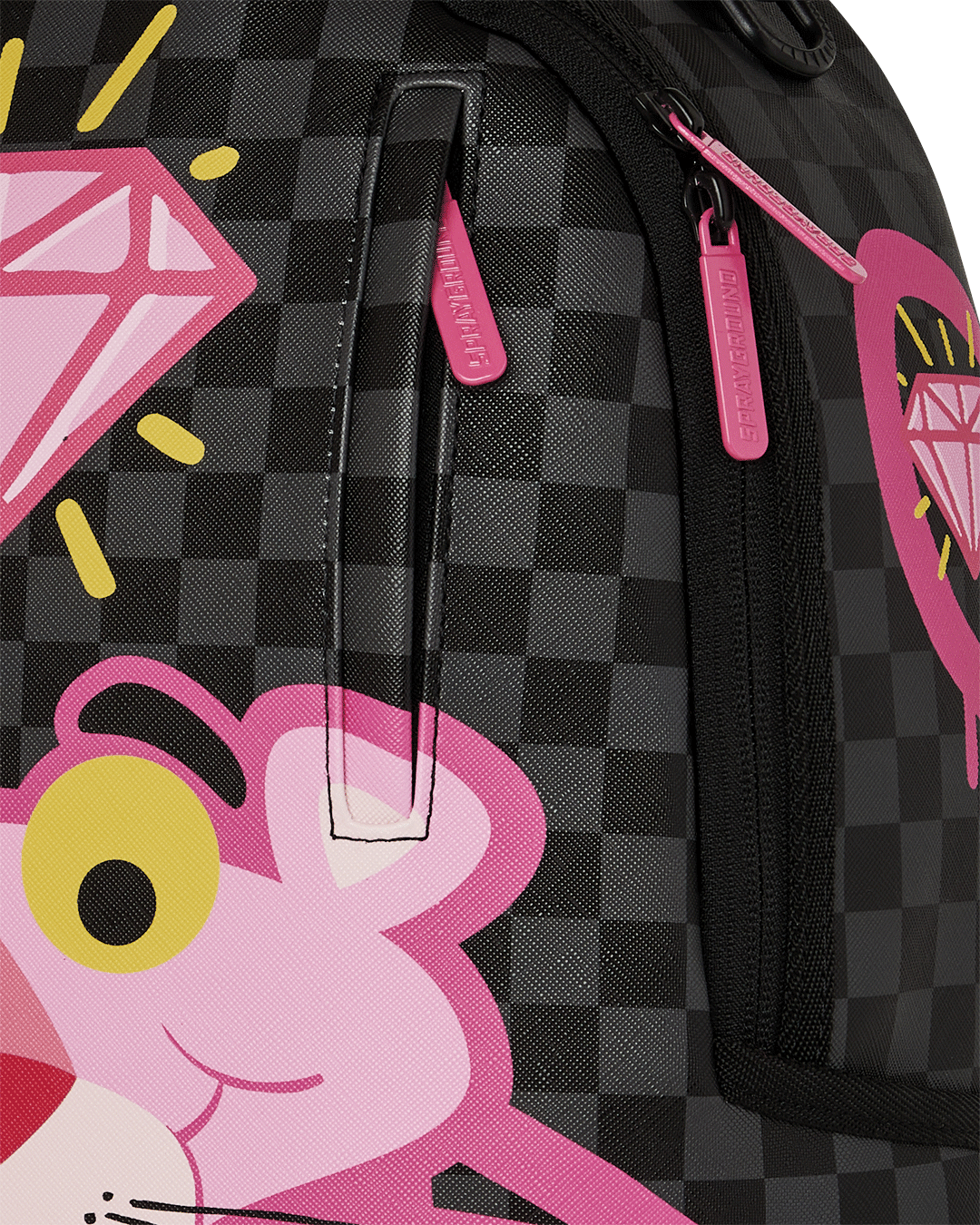SPRAYGROUND PINK PANTHER DIAMOND SHARK BACKPACK