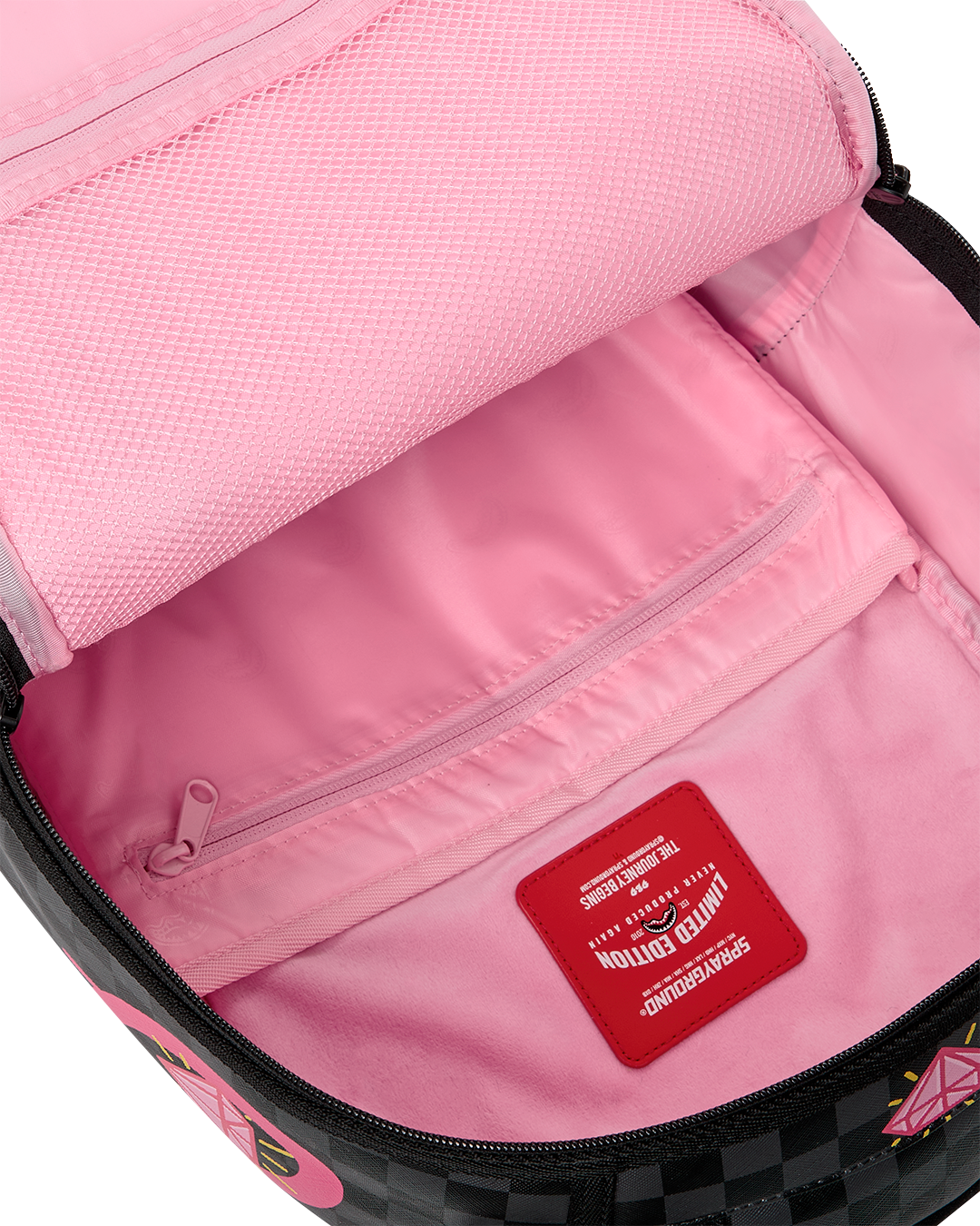 SPRAYGROUND PINK PANTHER DIAMOND SHARK BACKPACK