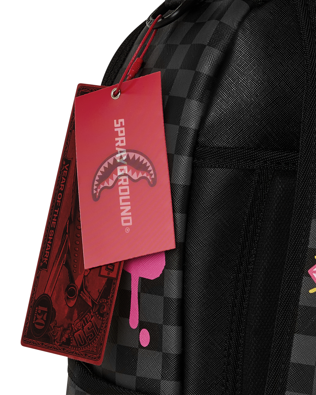 SPRAYGROUND PINK PANTHER DIAMOND SHARK BACKPACK