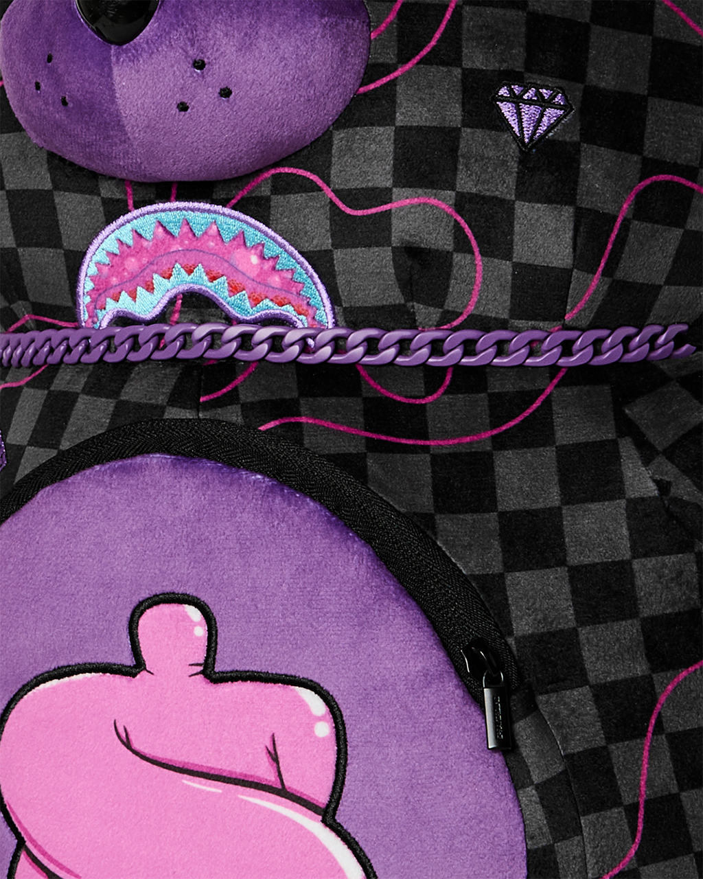 SPRAYGROUND PURPLE SLIME SHARK MONEYBEAR BACKPACK