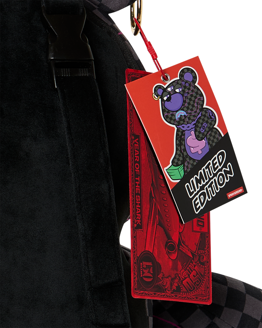 SPRAYGROUND PURPLE SLIME SHARK MONEYBEAR BACKPACK