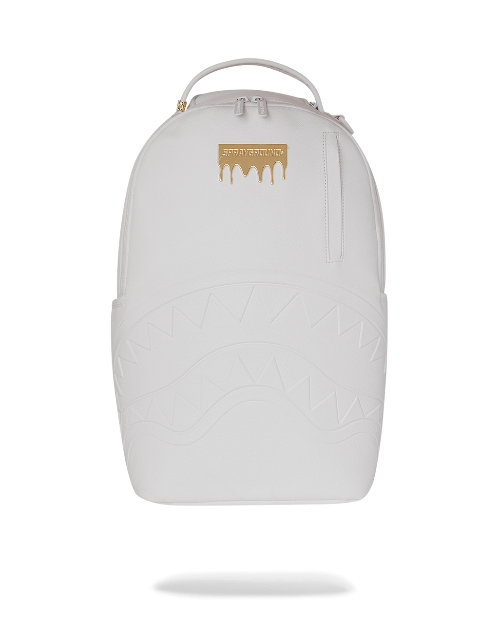 SPRAYGROUND GOLD BRICK LUXE WHITE BACKPACK