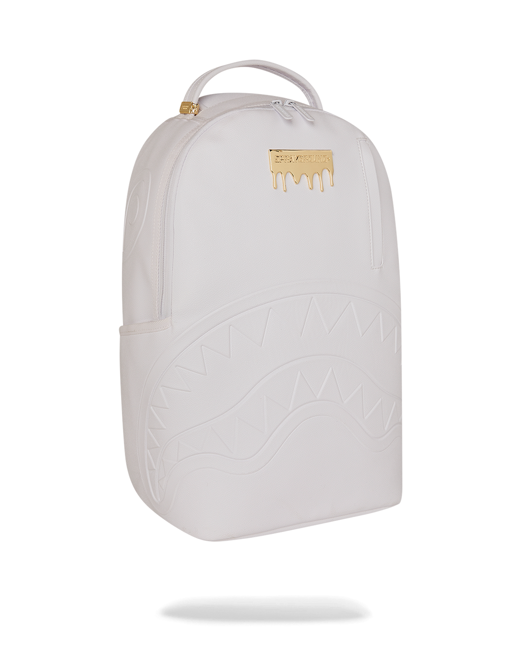SPRAYGROUND GOLD BRICK LUXE WHITE BACKPACK