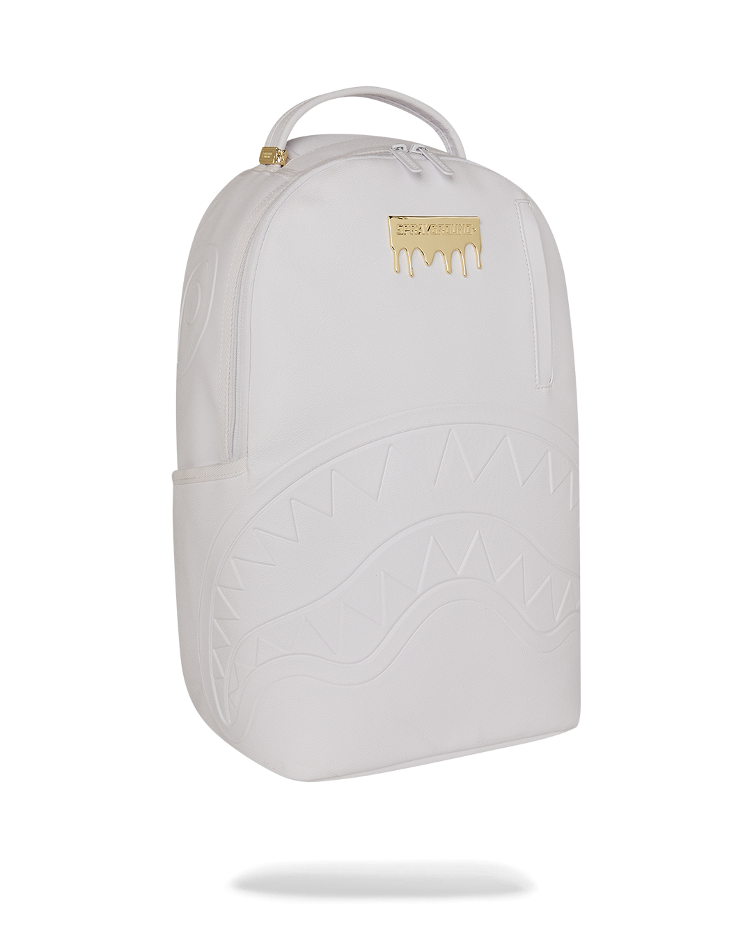 SPRAYGROUND GOLD BRICK LUXE WHITE BACKPACK