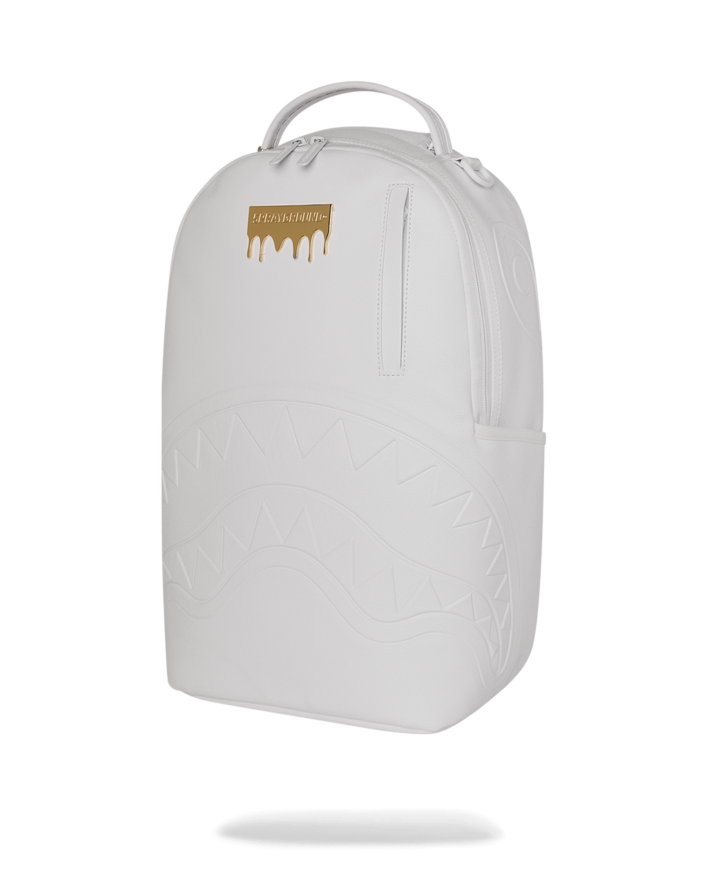 SPRAYGROUND GOLD BRICK LUXE WHITE BACKPACK