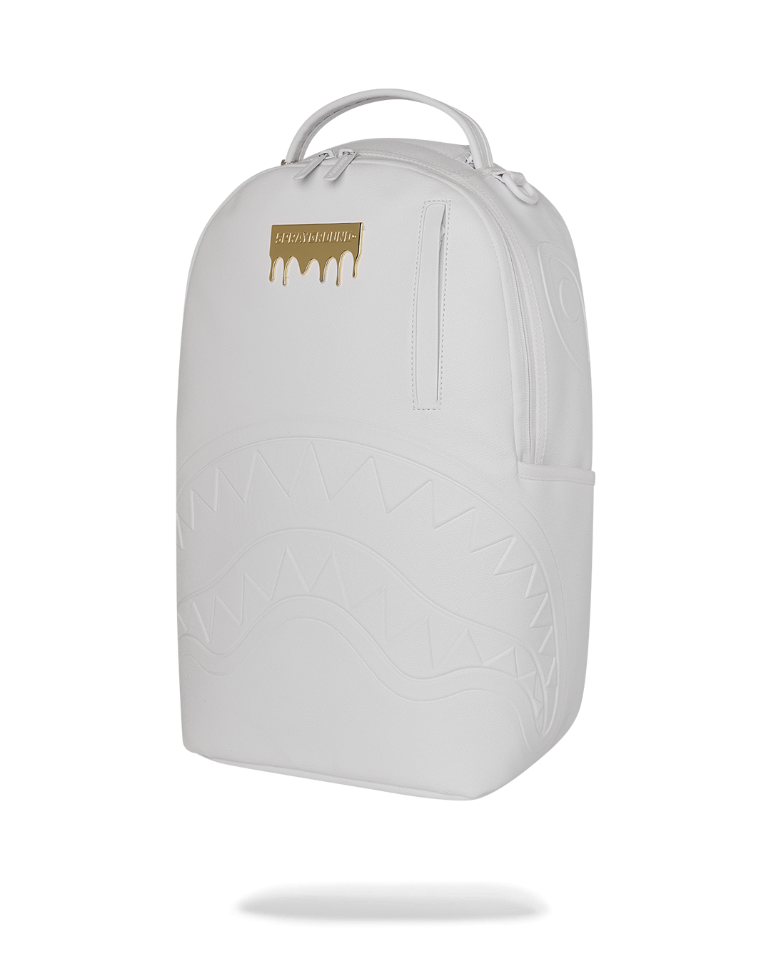 SPRAYGROUND GOLD BRICK LUXE WHITE BACKPACK