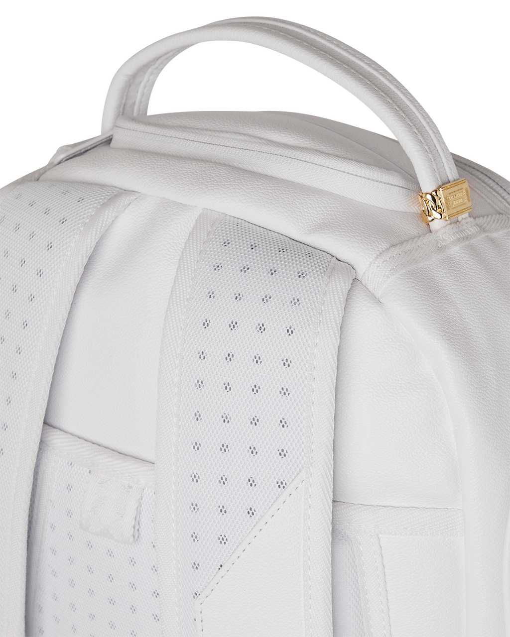 SPRAYGROUND GOLD BRICK LUXE WHITE BACKPACK