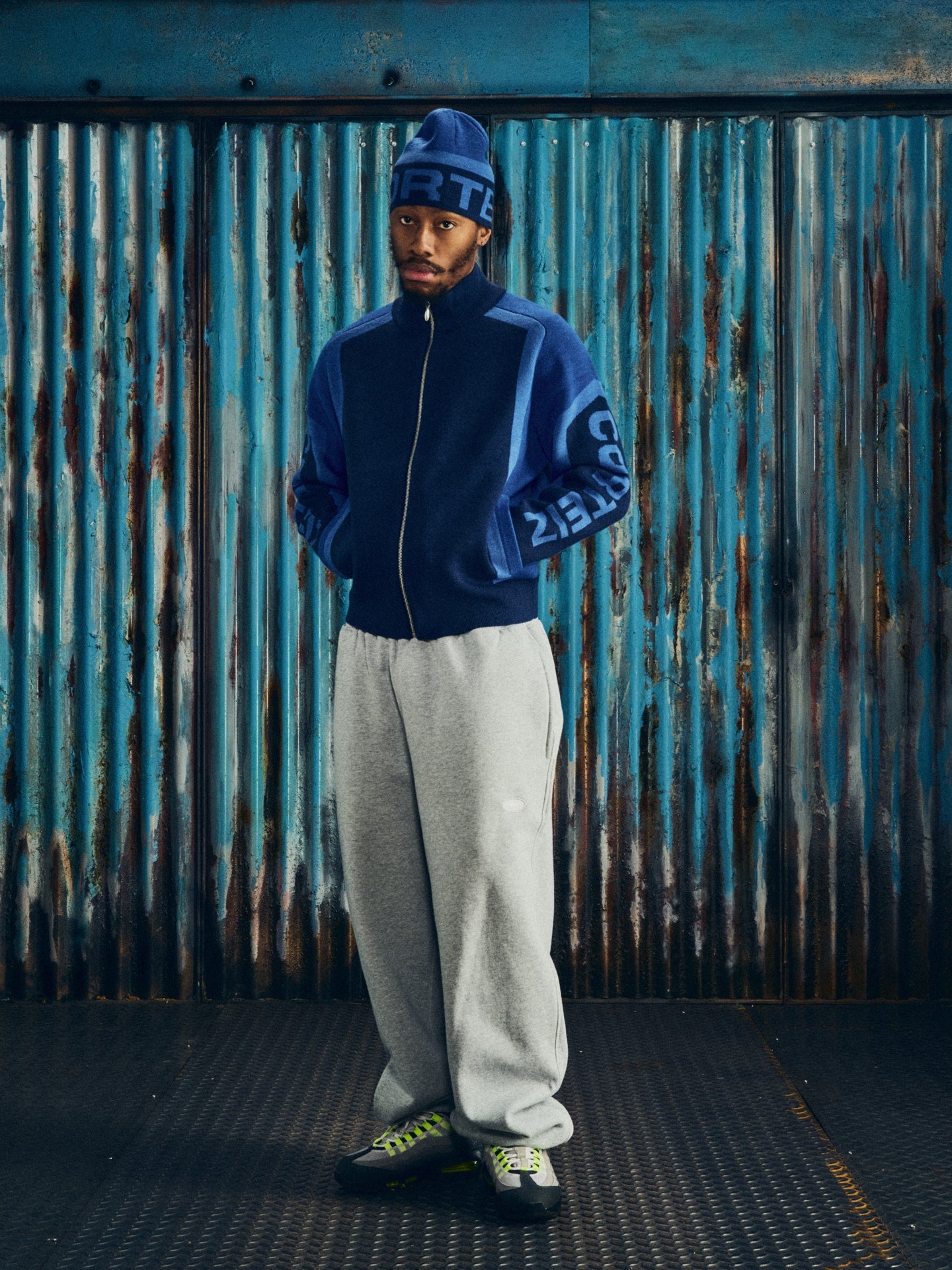 Corteiz PRECISION KNIT ZIP UP [NAVY] CRTZRTW