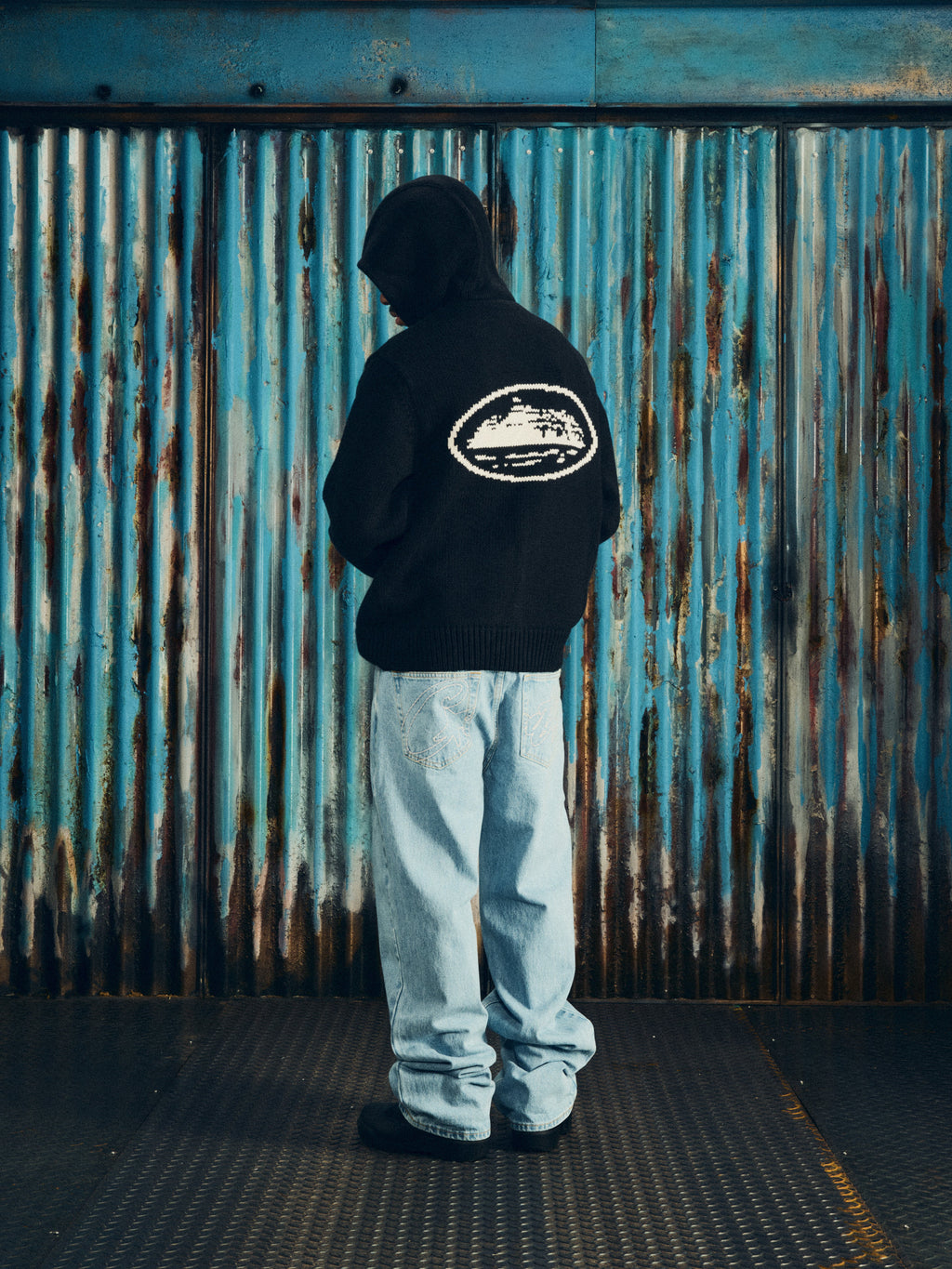 Corteiz ALCATRAZ HEAVY KNIT ZIP HOODIE [BLACK] CRTZRTW