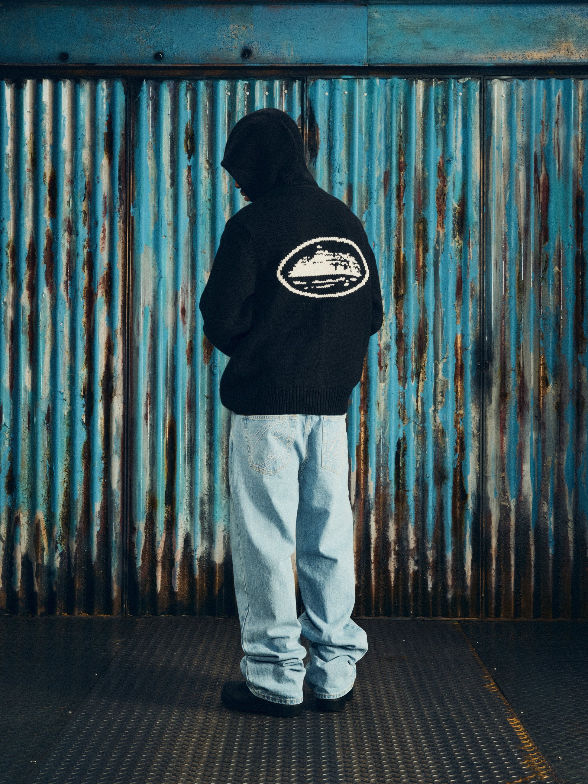 Corteiz ALCATRAZ HEAVY KNIT ZIP HOODIE [BLACK] CRTZRTW