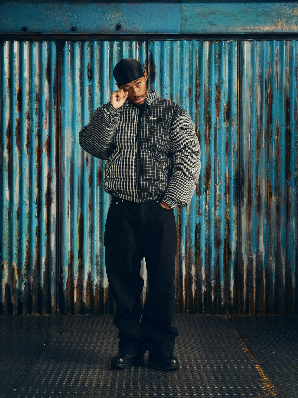 Corteiz COLLAR BOLO DOWN JACKET [BLACK PLAID] CRTZRTW