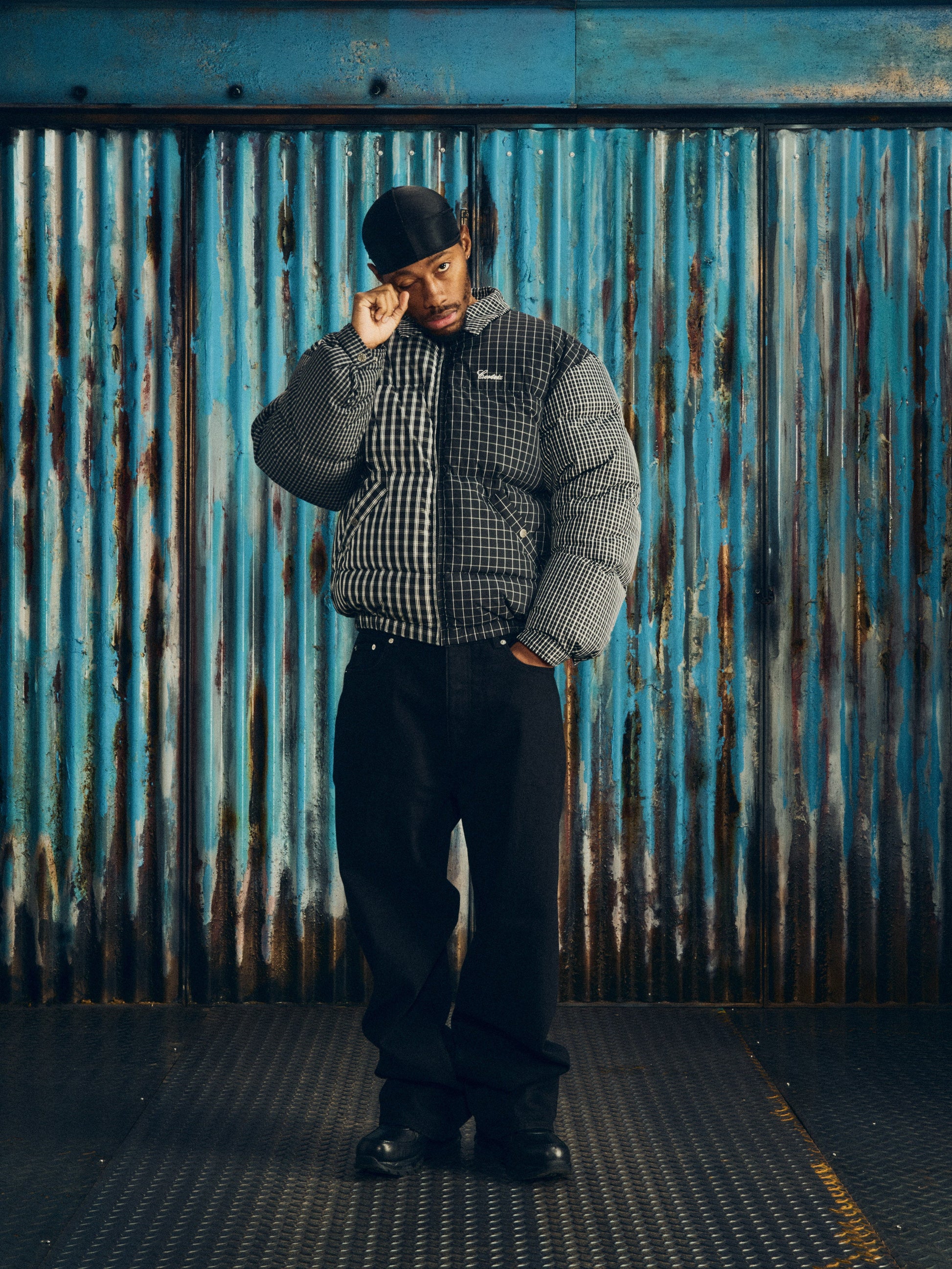 Corteiz COLLAR BOLO DOWN JACKET [BLACK PLAID] CRTZRTW