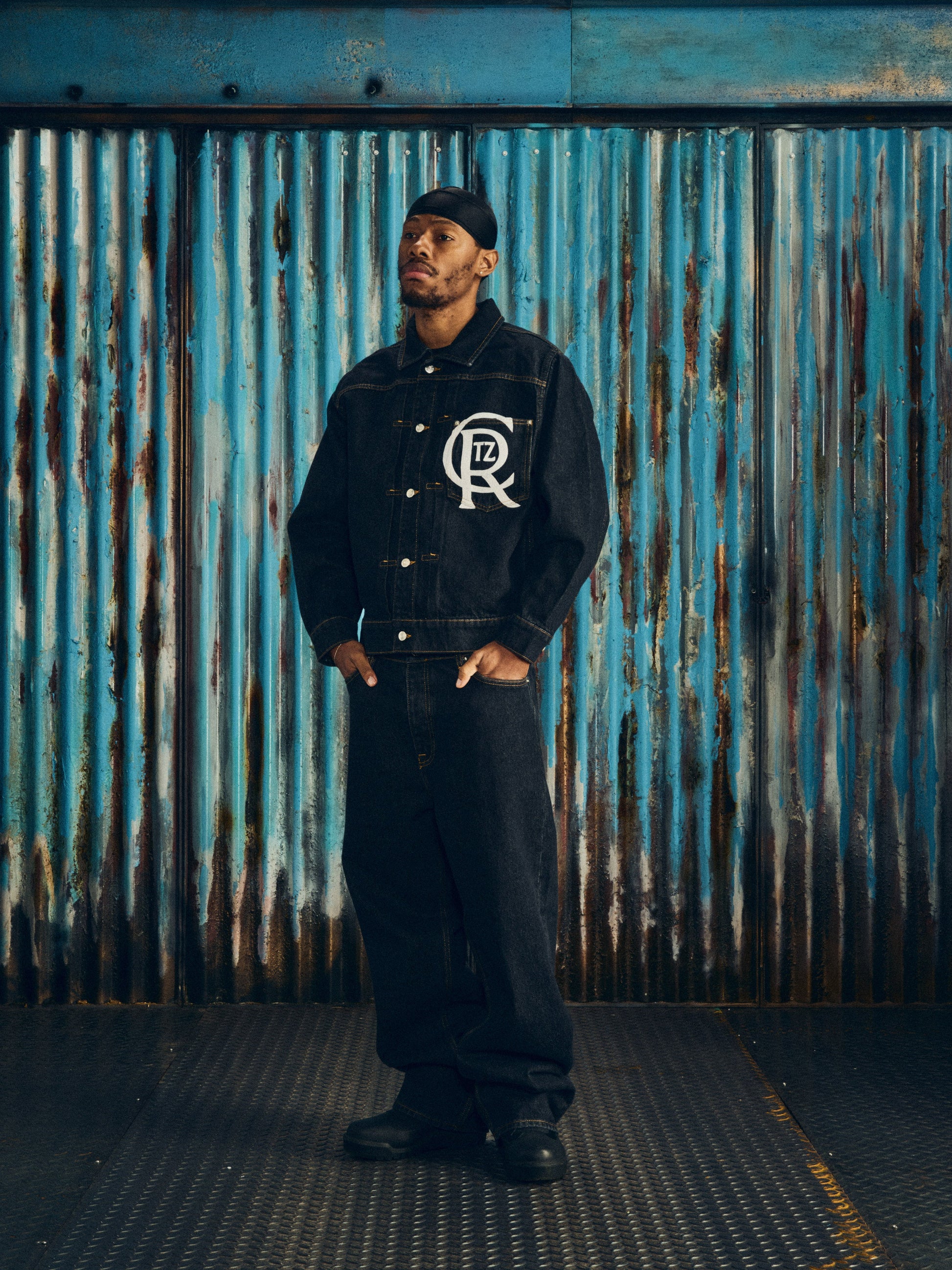 Corteiz CREST CHAINSTITCH DENIM JACKET [WASHED BLACK] CRTZRTW