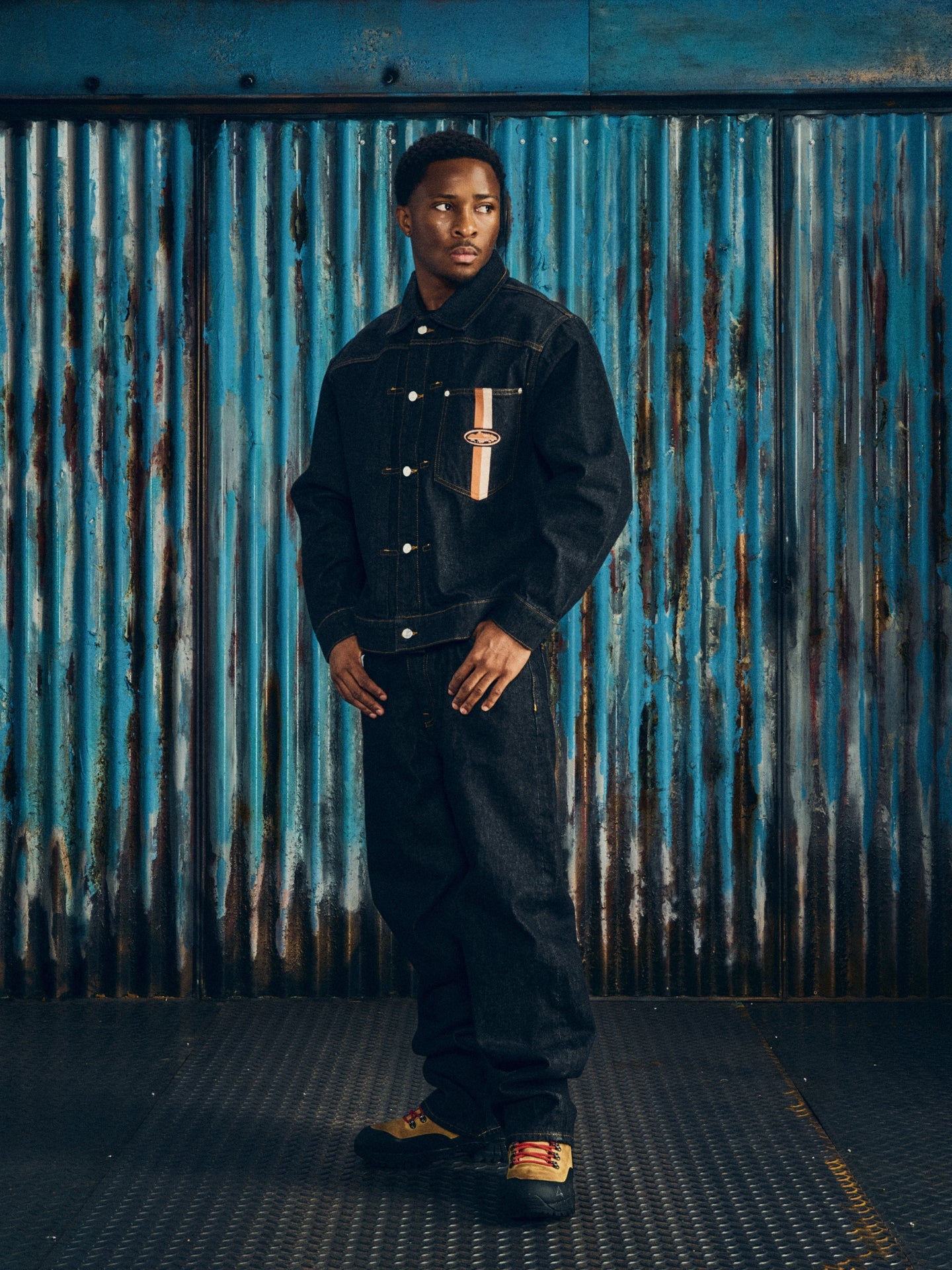 Corteiz DUAL STRIPE BAGGY JEANS [WASHED BLACK] CRTZRTW