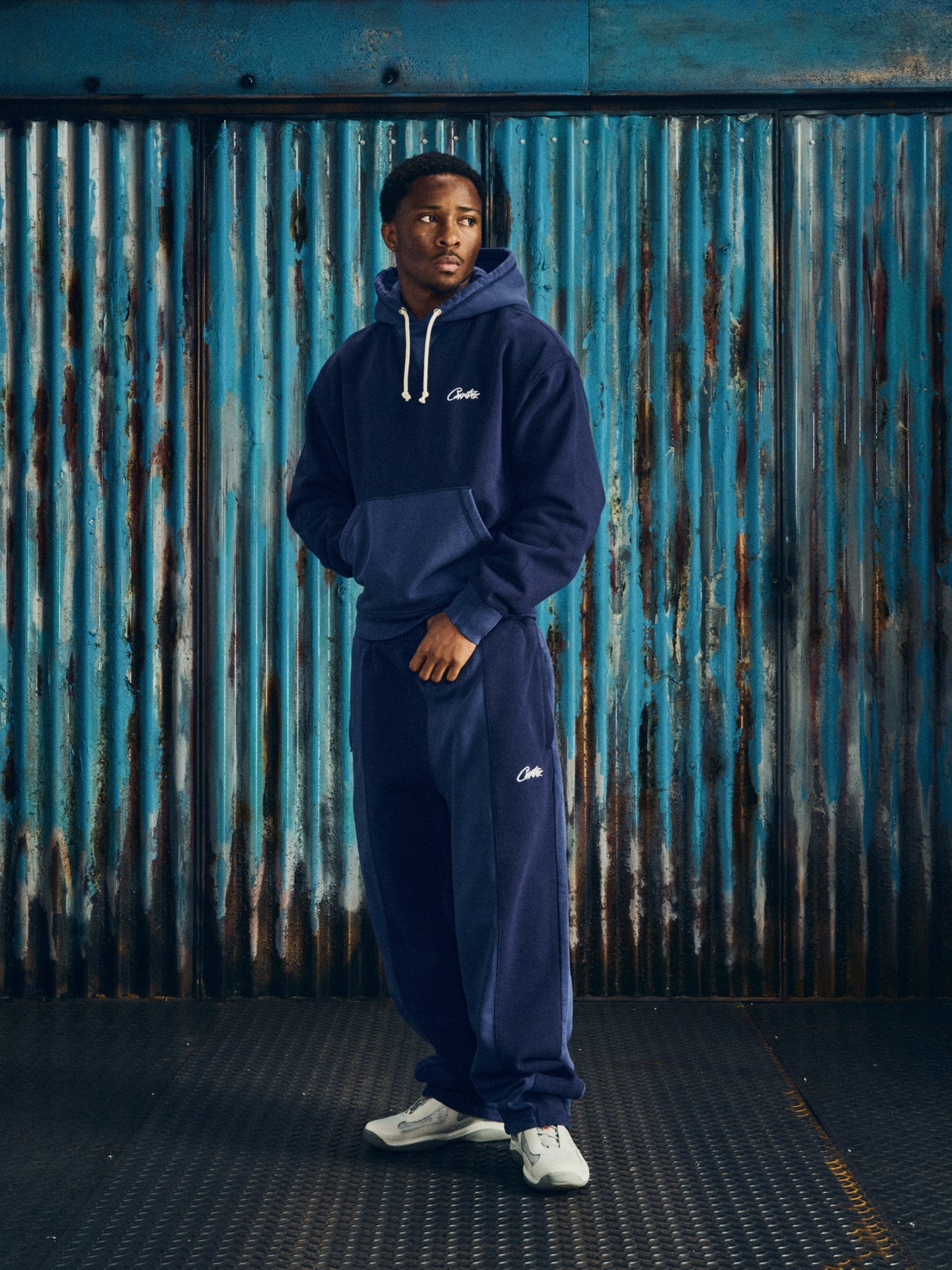 Corteiz HMP CONTRAST OPEN HEM SWEATPANT [NAVY] CRTZRTW