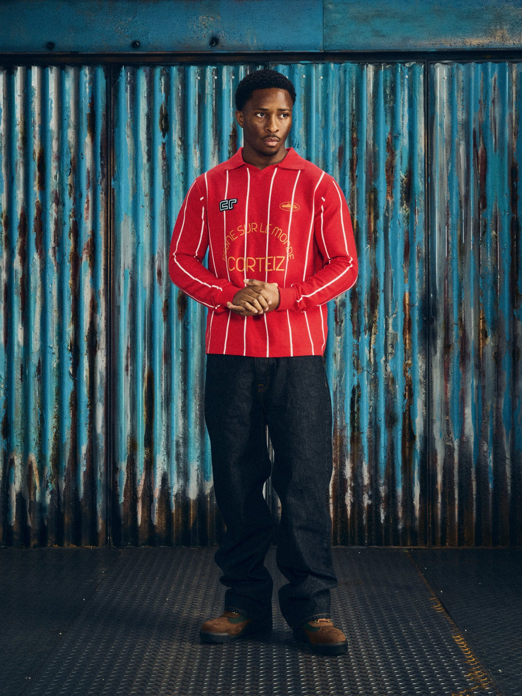 Corteiz MONDE KNIT LS JERSEY [RED] CRTZRTW